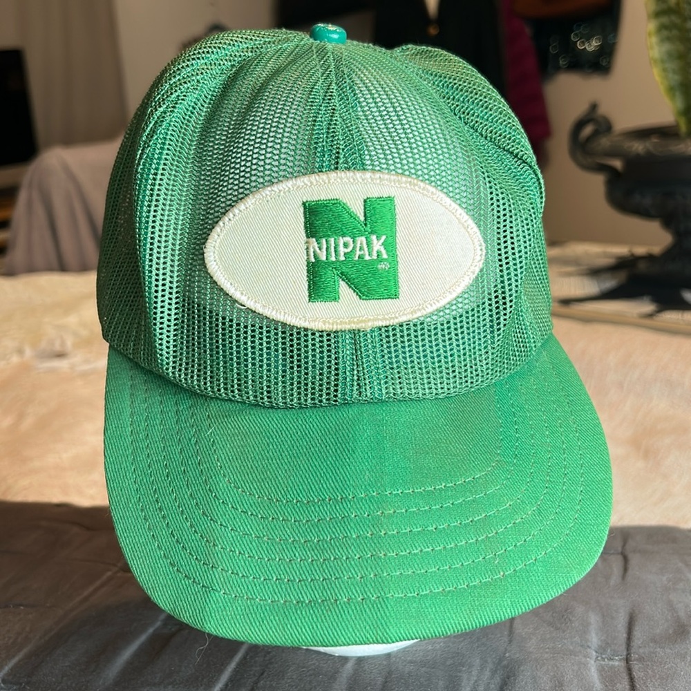 Vintage Nipak Green Mesh Trucker Hat